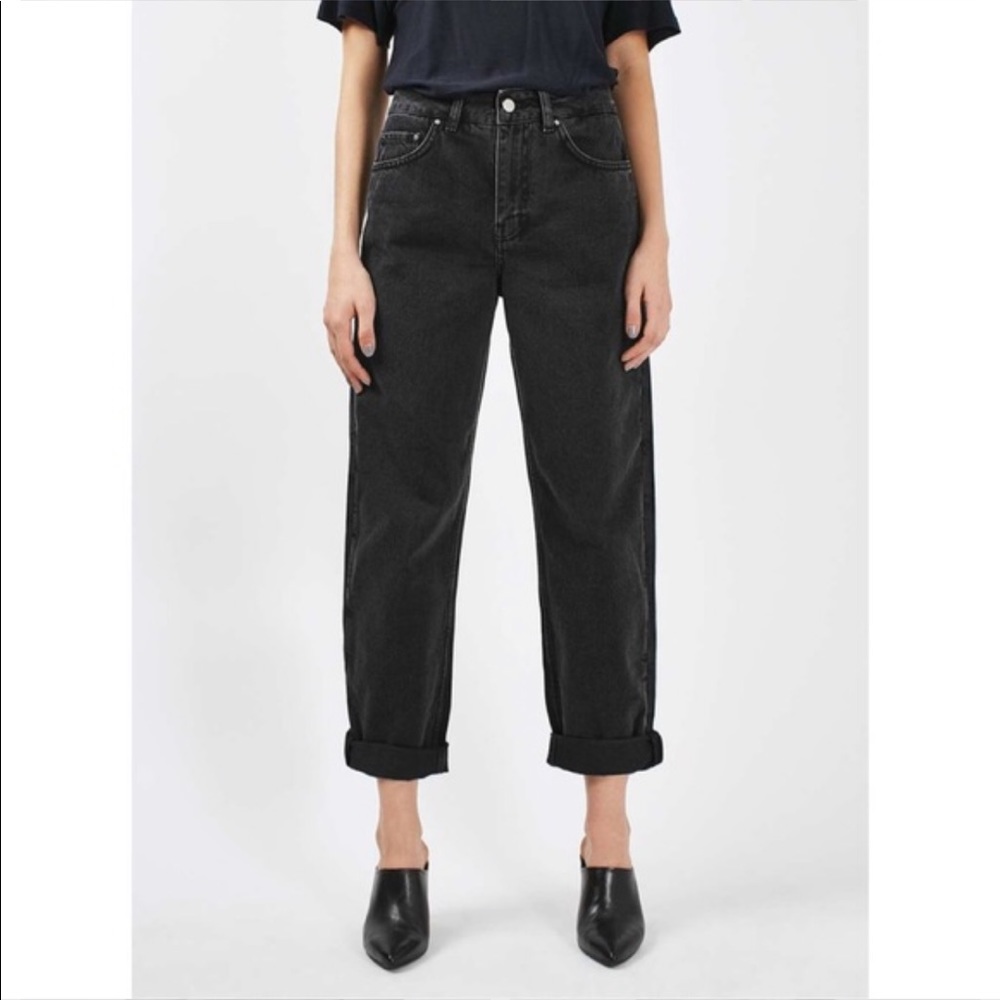 TopShop Boutique | NWOT Black Displaced Boy Jeans